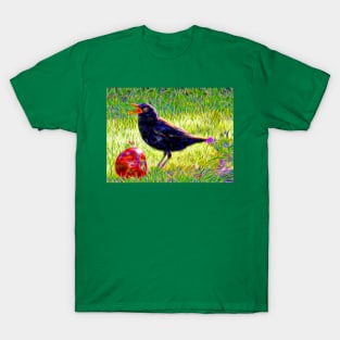 Blackbird with Apple T-Shirt